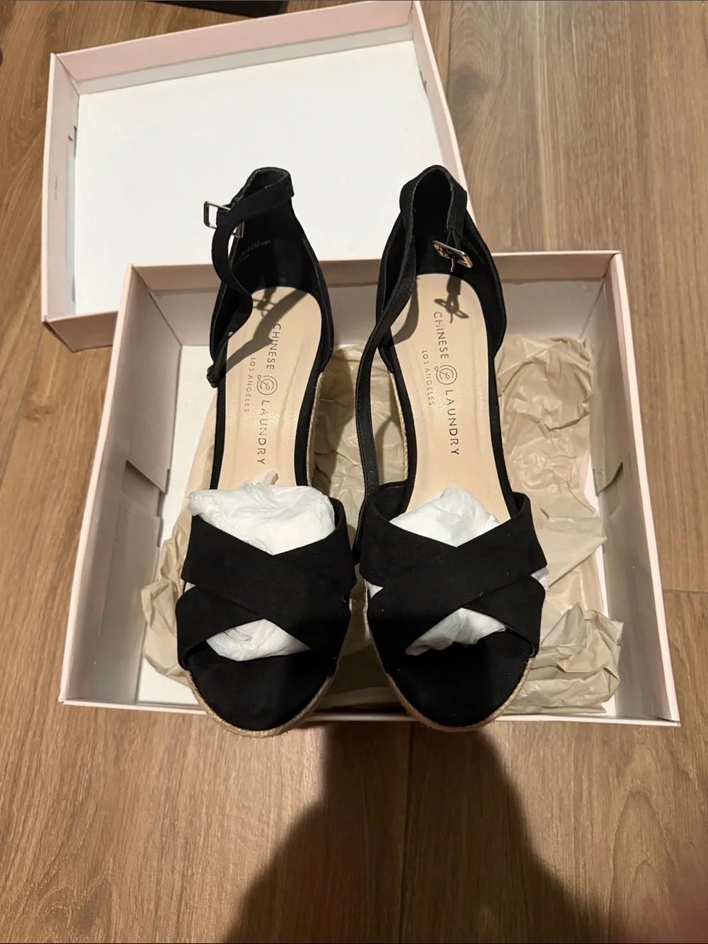 Chinese Laundry Morgan Wedge Sandals - Black